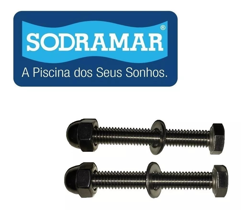 KIT FIXAÇAO P. DEGRAU INOX.PLASTICO PARAFUSO PEQUENO - SODRAMAR