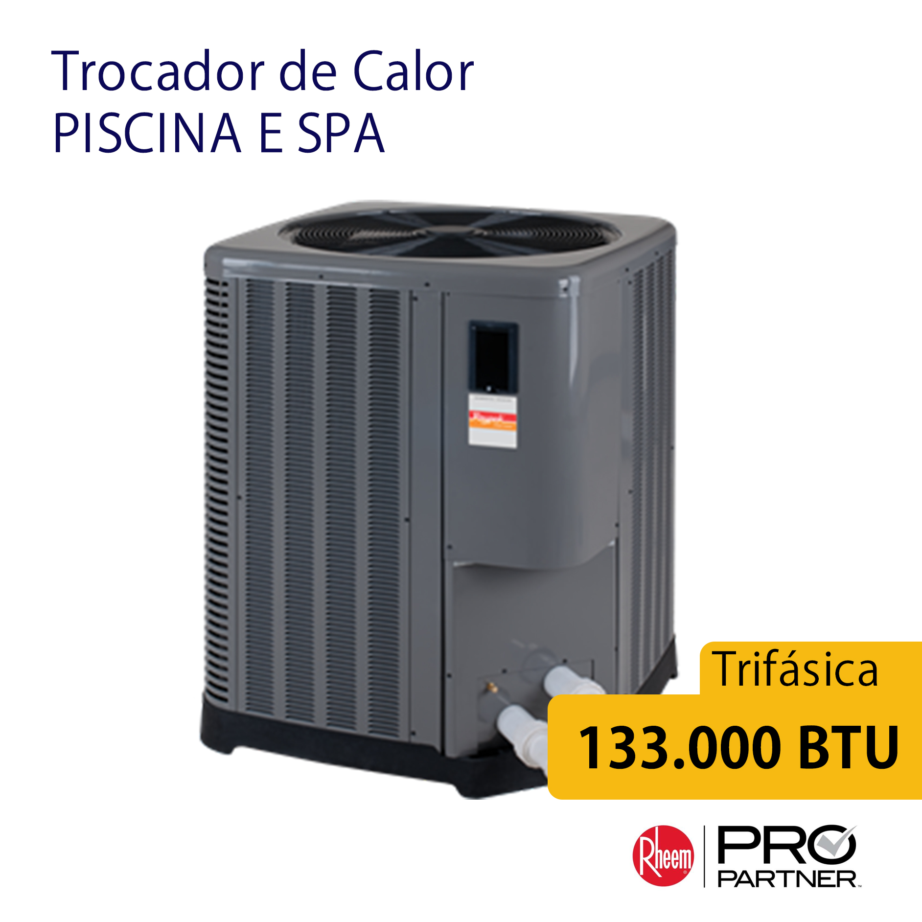 BOMBA DE CALOR RHEEM 133.000 BTU - (114 À 227M³)